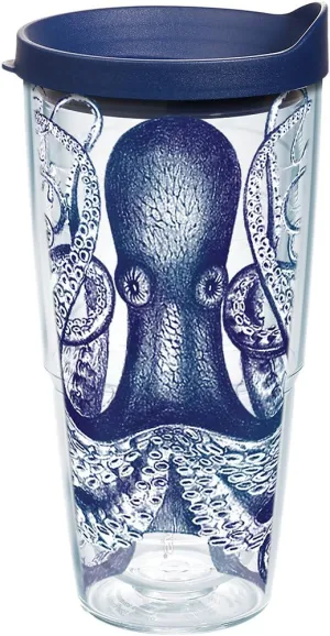 Tervis Octopus Made in USA Double Walled Insulated Tumbler Travel Cup Keeps Drinks Cold & Hot, 24oz, Classic
