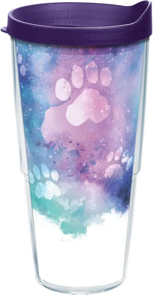 Tervis Paw Prints Made in USA Double Walled Insulated Tumbler Travel Cup Keeps Drinks Cold & Hot, 24oz, Classic