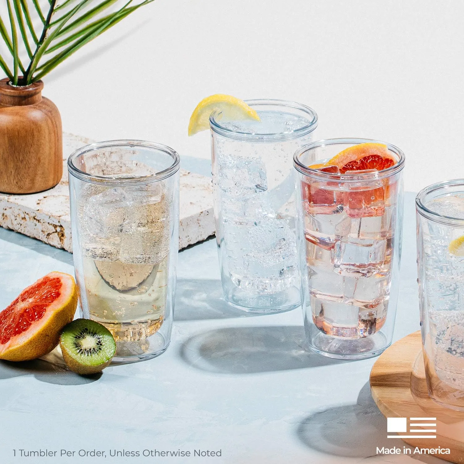 Tervis Recycled Made in USA Double Walled Insulated Tumbler Travel Cup Keeps Drinks Cold & Hot, 16oz - 4pk, Assorted Nature
