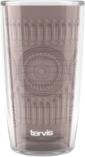 Tervis Romantic Embossed Hobnail Collection Made in USA Double Walled Insulated Tumbler Travel Cup Keeps Drinks Cold & Hot, 16oz, River Rock