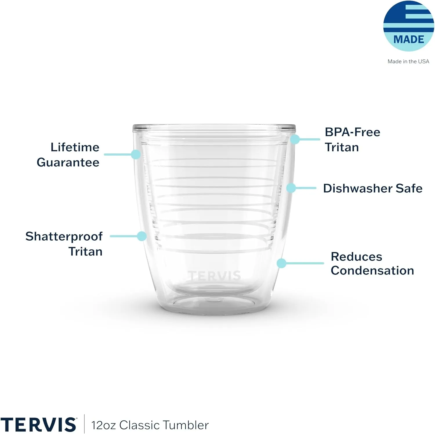 Tervis The Links Golf Collection Birdie Buggy Made in USA Double Walled Insulated Tumbler Travel Cup Keeps Drinks Cold & Hot, 12oz, Birdie Buggy