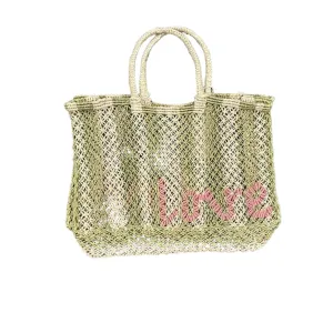 The Jacksons - Lavina Bag - LOVE - Natural / Army - Pink