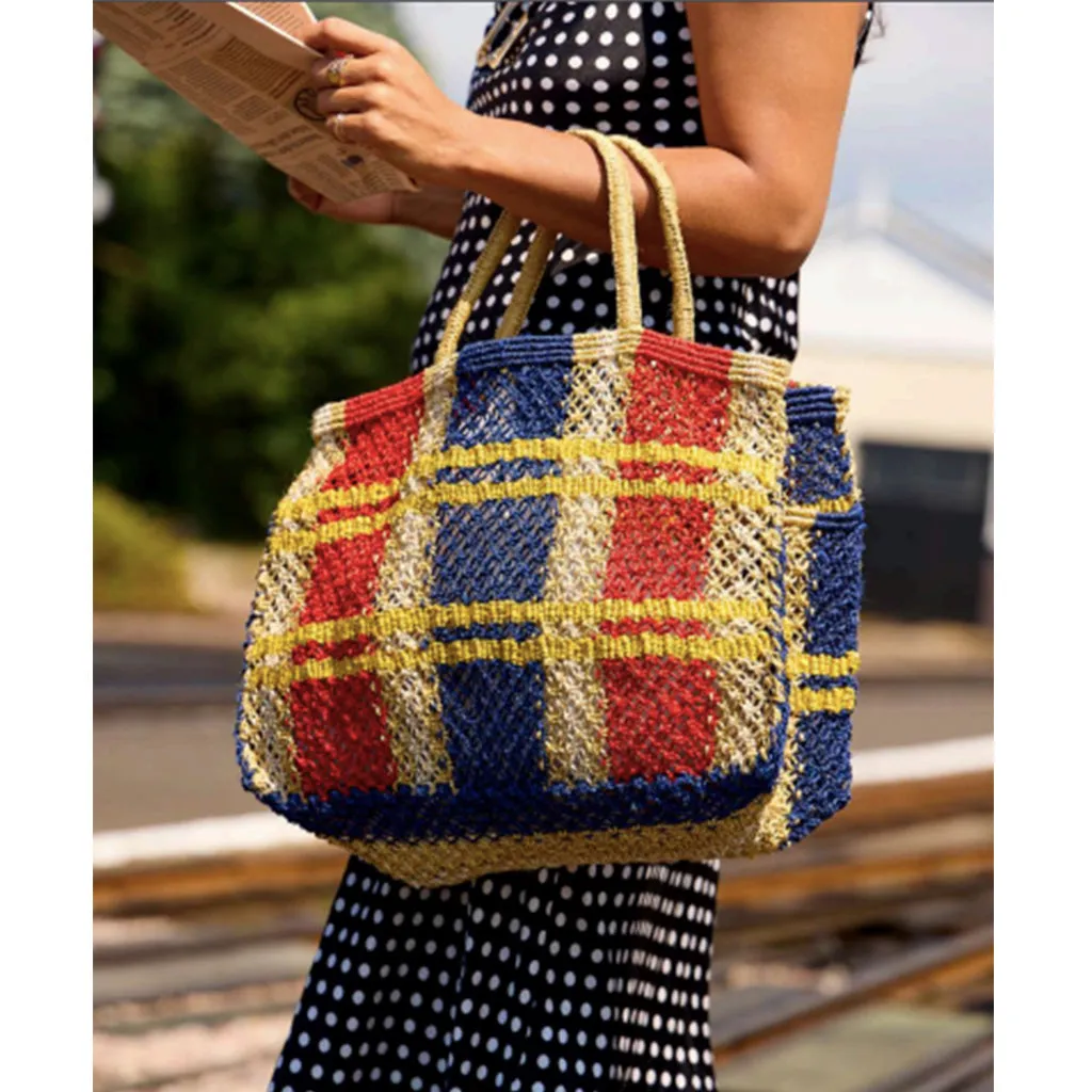 The Jacksons - TARTAN BAG - Palace Tartan - Scarlett / Yellow / Cobalt