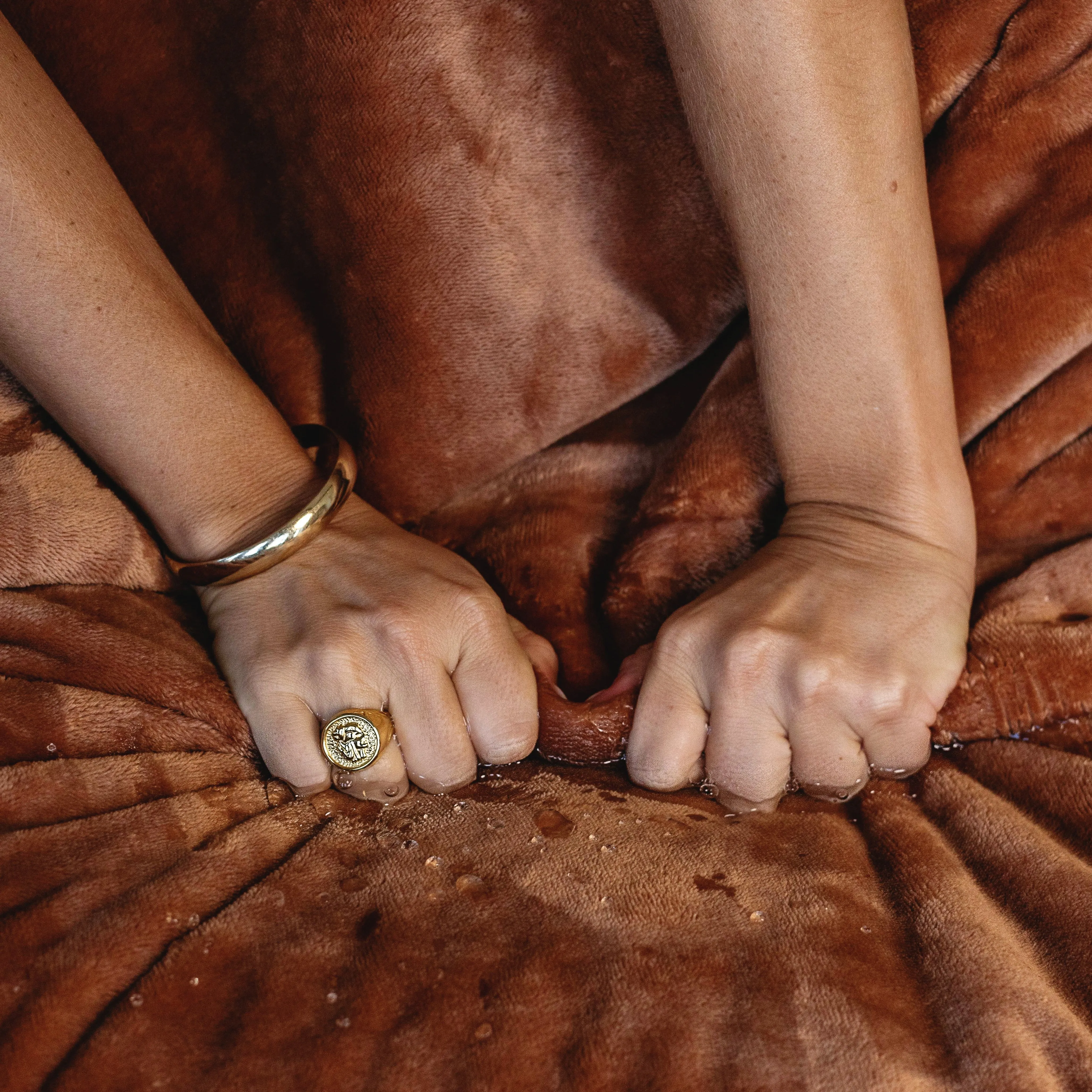 The Minky Waterproof Splash Blanket™- Camel