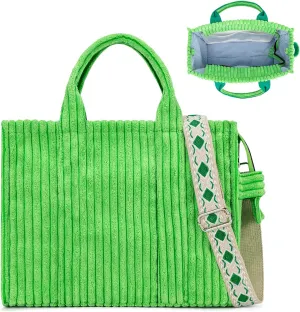The Tote Bag for Women, Canvas Tote Bag, Handbag Bag, Crossbody bag with Zipper for Office, Travel, Dating(Green)