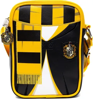 The Wizarding World of Harry Potter Bag, Crossbody, Harry Potter Hogwarts School Hufflepuff Uniform Embroidered, Vegan Leather