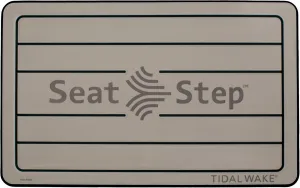 Tidal Wake Seat Step Non-Slip Marine Mat–Protects Boat Seats & Upholstery from Rips, Dirt & Wear from Stepping on Seats-Ideal for Cushions, Seat Covers, Vinyl Upholstery (Taupe/Black)