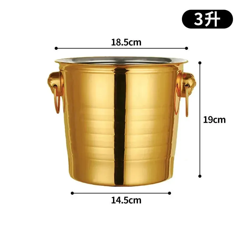 Tiger Head Stainless Steel Ice Bucket,Cooler,Bar Accessories,Wine Holder,Home Brewing,Wine Making Barware,Ice Buckets,3L, 5L, 7L