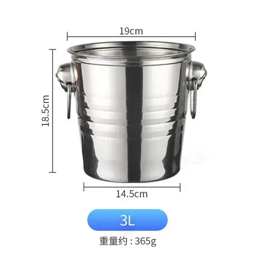 Tiger Head Stainless Steel Ice Bucket,Cooler,Bar Accessories,Wine Holder,Home Brewing,Wine Making Barware,Ice Buckets,3L, 5L, 7L