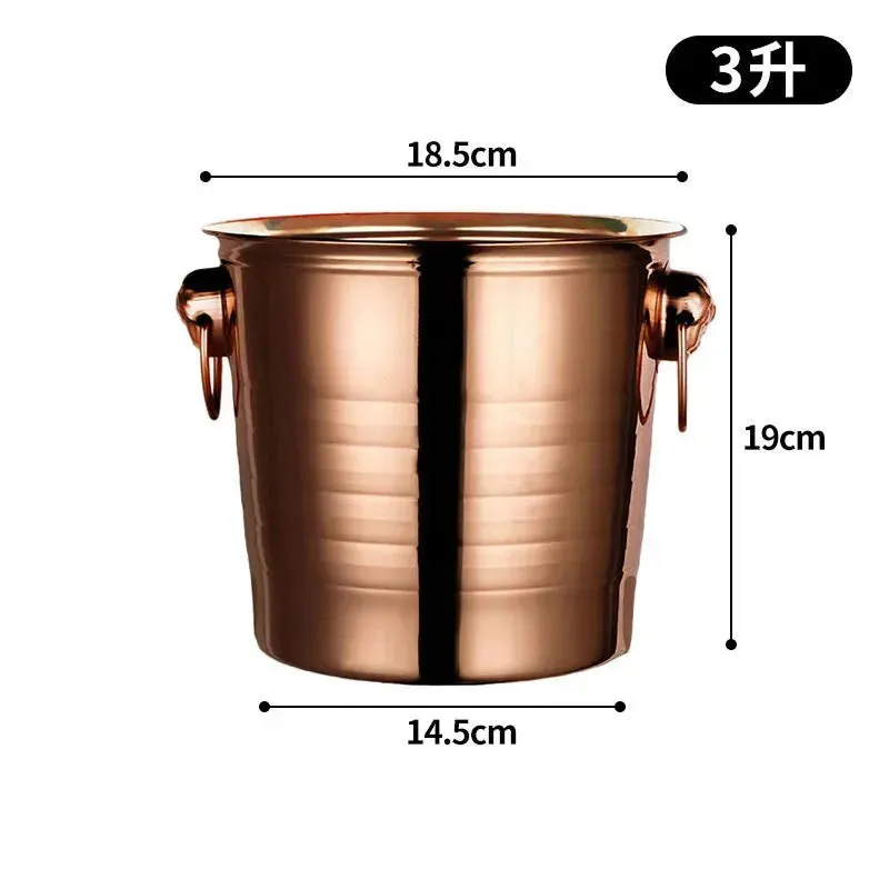 Tiger Head Stainless Steel Ice Bucket,Cooler,Bar Accessories,Wine Holder,Home Brewing,Wine Making Barware,Ice Buckets,3L, 5L, 7L