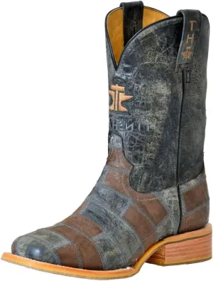 Tin Haul Western Boot Mens Bricks Stones Patchwork 14-020-0077-0504 BL