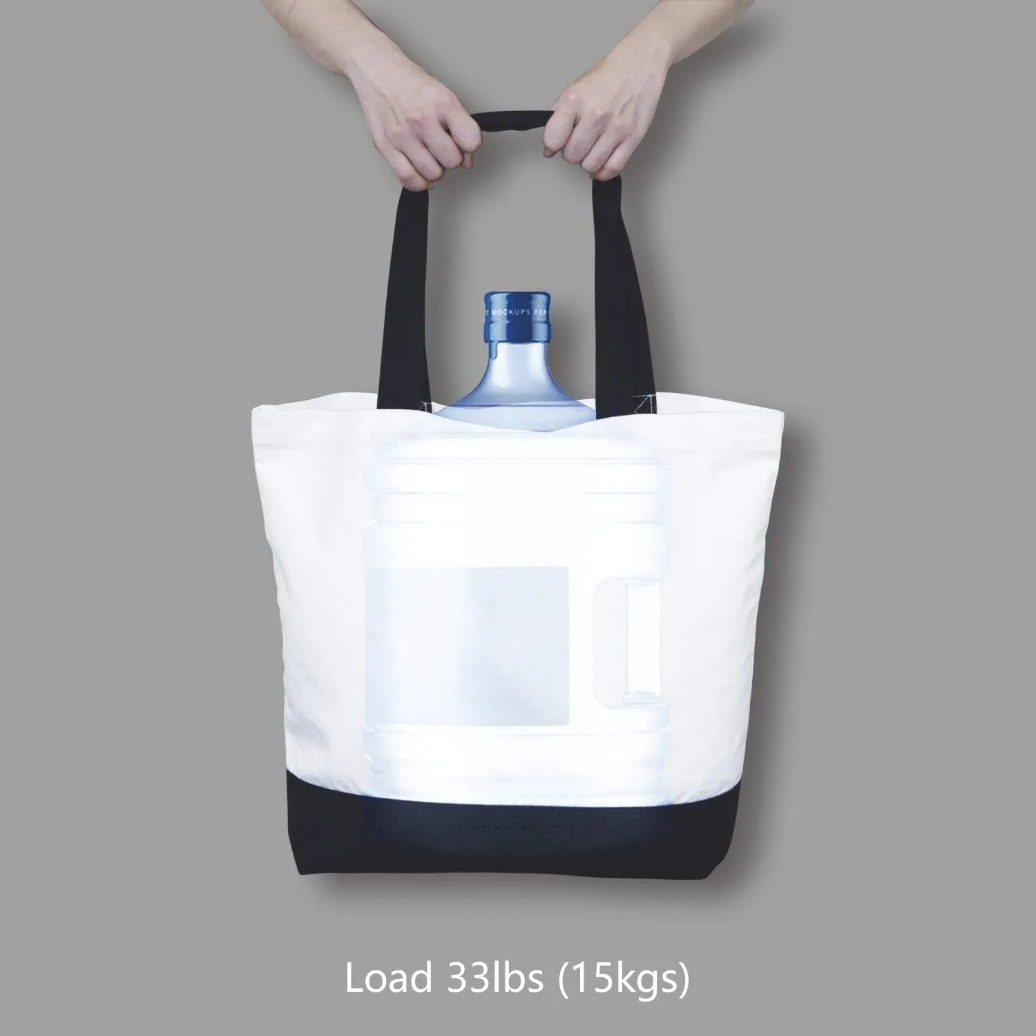 TOPDesign 1 | 3 | 6 | 12 | 24 Pack Super Strong Large 12oz Cotton Canvas Tote Bag, Reusable Grocery Shopping Cloth Bag, Fashionable Two-Tone Tote for Crafts, DIY Your Creative Designs (Pack of 1)