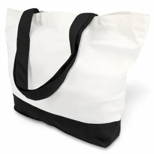 TOPDesign 1 | 3 | 6 | 12 | 24 Pack Super Strong Large 12oz Cotton Canvas Tote Bag, Reusable Grocery Shopping Cloth Bag, Fashionable Two-Tone Tote for Crafts, DIY Your Creative Designs (Pack of 1)