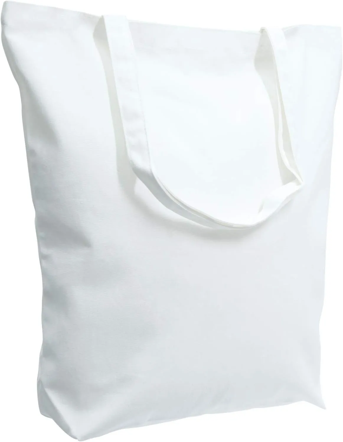 TOPDesign 2 | 6 | 12 Pack Super Strong Large 17.5"x16.5"x5" 10oz Cotton Canvas Tote, Reusable Grocery Shopping Bag, Blank White Bags for Crafts, DIY Your Creative Designs (Pack of 6)