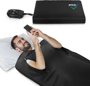 TOREAD Far Infrared Portable Sauna Blanket with Remote Control, Adjustable Temperature, Fast Sweating Sauna Bed Body Heating for Home Relaxation