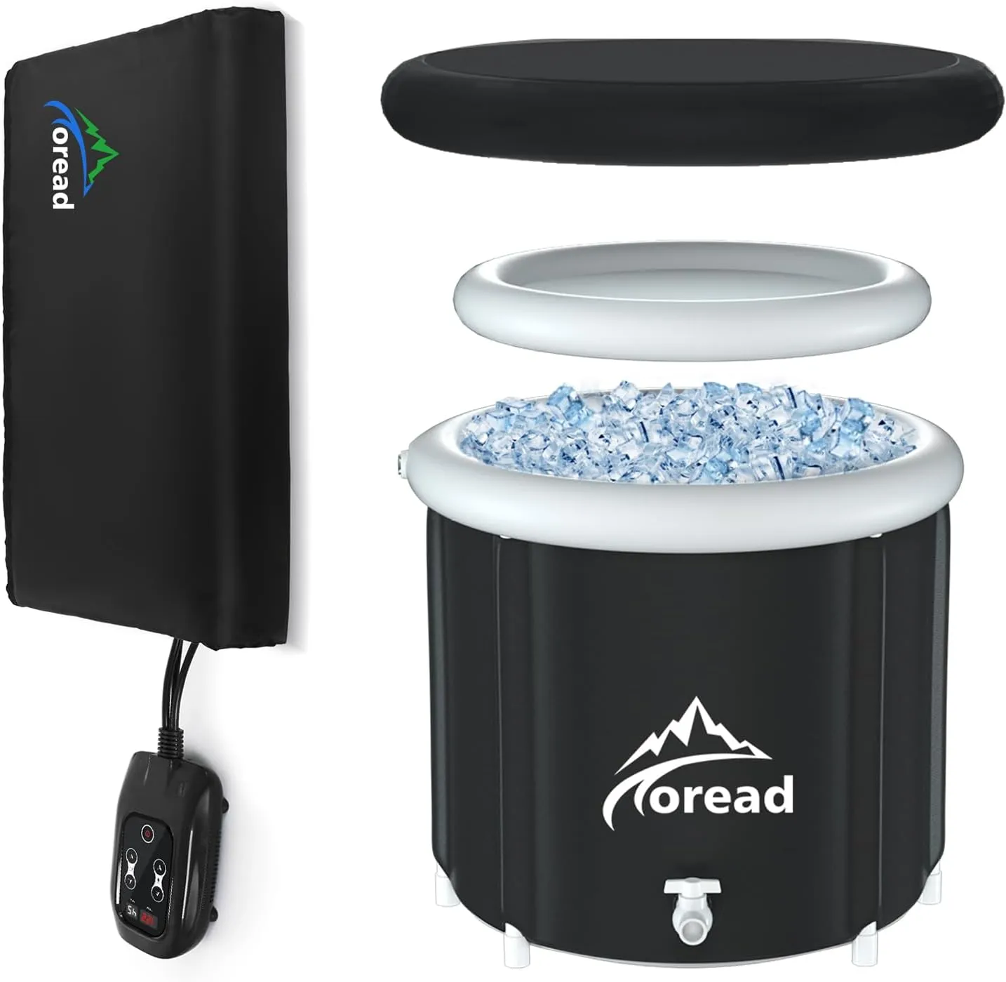 TOREAD Sauna and Cold Plunge XL Combo-Far Infrared Portable Sauna Blanket with Remote Control, Adjustable Temperature & XL Ice Bath Tub-112gal Portable Cold Plunge Tub with Carry Bag