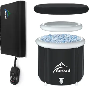 TOREAD Sauna and Cold Plunge XL Combo-Far Infrared Portable Sauna Blanket with Remote Control, Adjustable Temperature & XL Ice Bath Tub-112gal Portable Cold Plunge Tub with Carry Bag