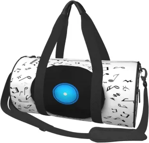 Travel Duffle Bag for Men Women, Musical Vinyl Record Album Duffle Bags for Sport Gym Overnight Luggage