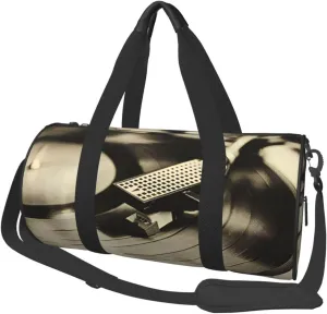 Travel Duffle Bag for Men Women, Vinyl Record Turntable Duffle Bags for Sport Gym Overnight Luggage
