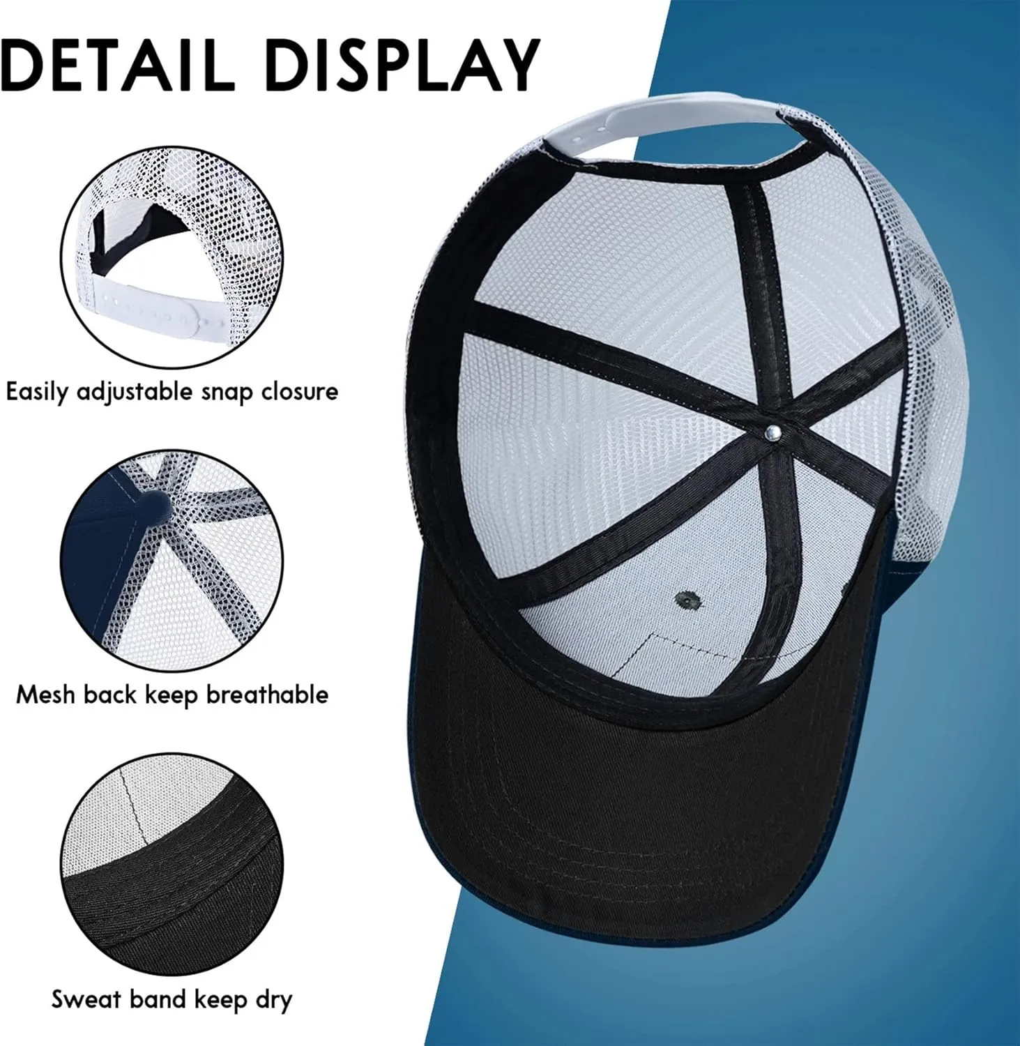 Trucker Hat for Men and Women - Outdoors Snapback Hats for Hiking, Climbing, Fishing, Outdoor Adventure