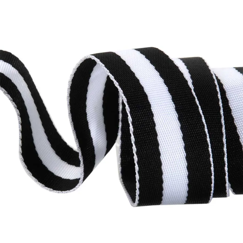 Tula Pink Webbing, 1.5 in. wide, Black/White