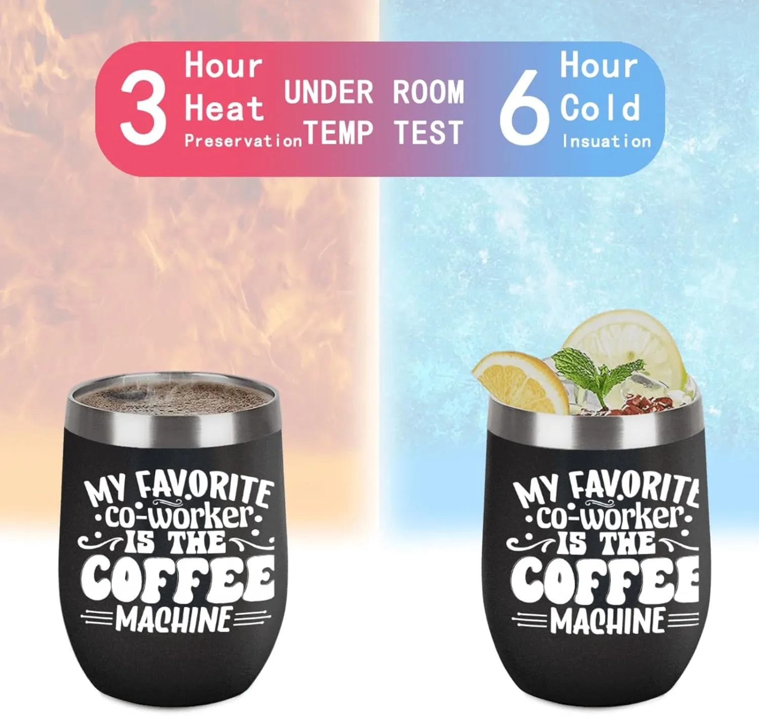 Tumbler My favorite co-worker is the coffee machine Tumbler Insulated Stainless Tumbler with Lids and Straws funny Gift for Women for Home