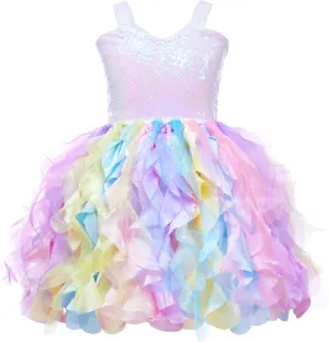 Tutu Dress for Girls Sparkly Sequin Tulle Princess Birthday Party Dress for Toddler Girls Prom Sneaker Ball Gown