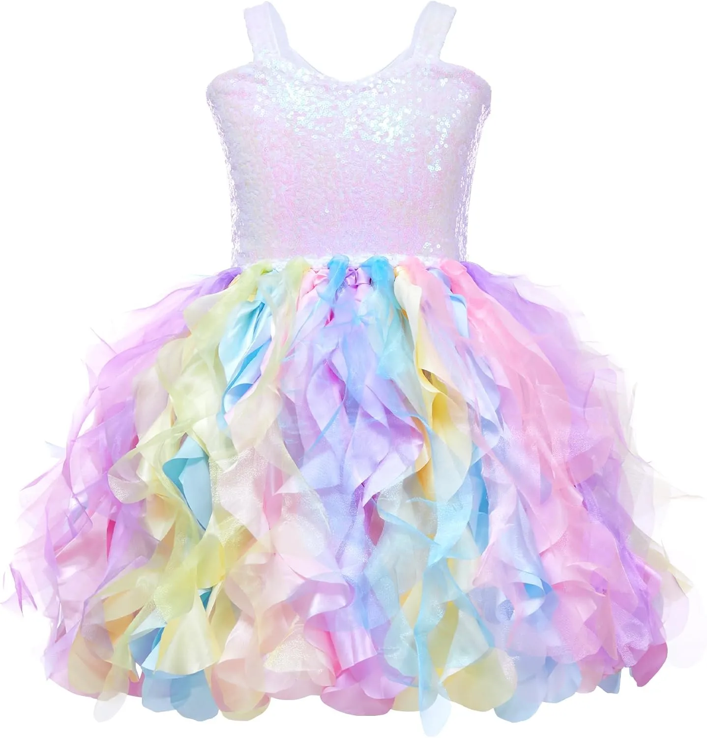 Tutu Dress for Girls Sparkly Sequin Tulle Princess Birthday Party Dress for Toddler Girls Prom Sneaker Ball Gown