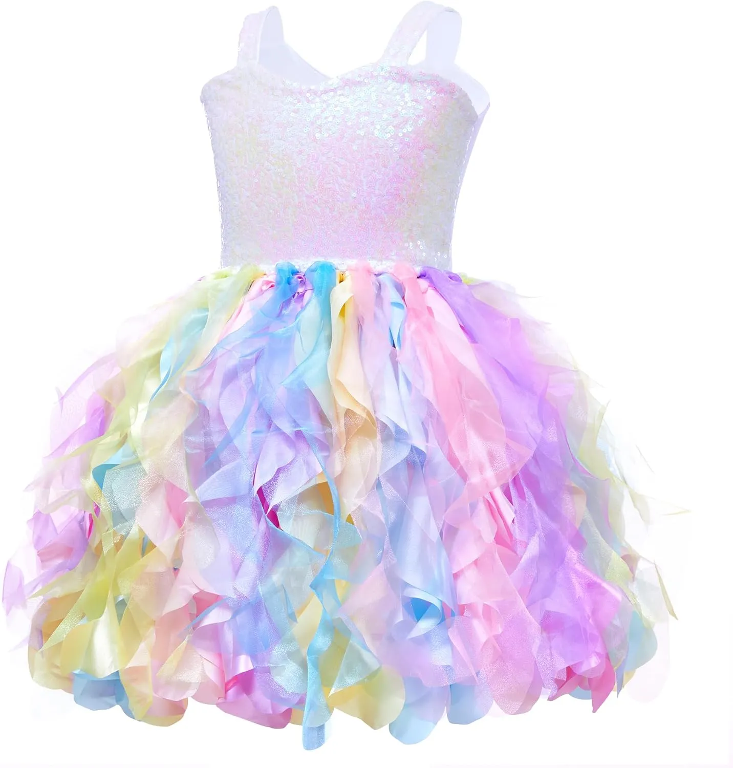 Tutu Dress for Girls Sparkly Sequin Tulle Princess Birthday Party Dress for Toddler Girls Prom Sneaker Ball Gown