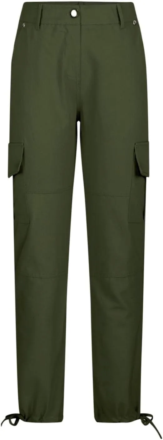 Uillui Tactical Cargo Pants for Women Low Waist Slim Fit Ankle Trousers Straight Leg Stretchy Tapered Pant Ripstop Work Pant