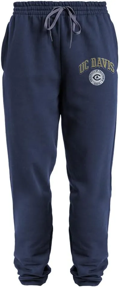 University of California, Davis Officially Licensed Apparel - School Seal Unisex Jogger Sweatpants with Pockets