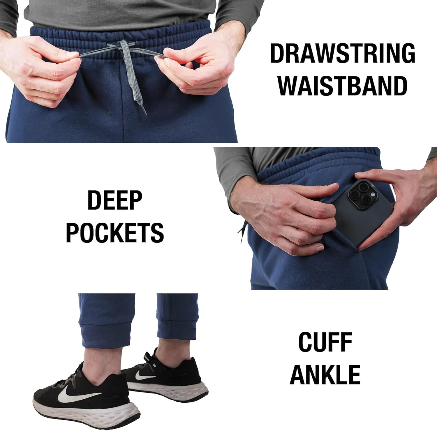 University of California, Davis Officially Licensed Apparel - School Seal Unisex Jogger Sweatpants with Pockets
