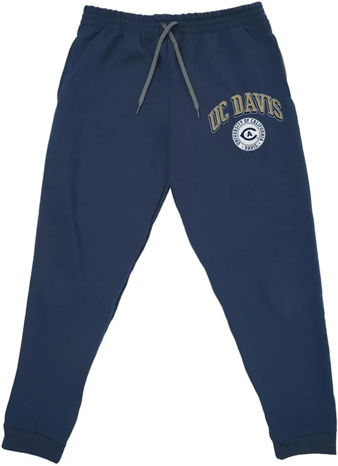 University of California, Davis Officially Licensed Apparel - School Seal Unisex Jogger Sweatpants with Pockets