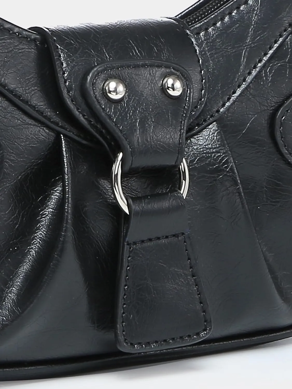 Verdusa Women's Pleated Hobo Shoulder Bag PU Leather Clutch Handbag