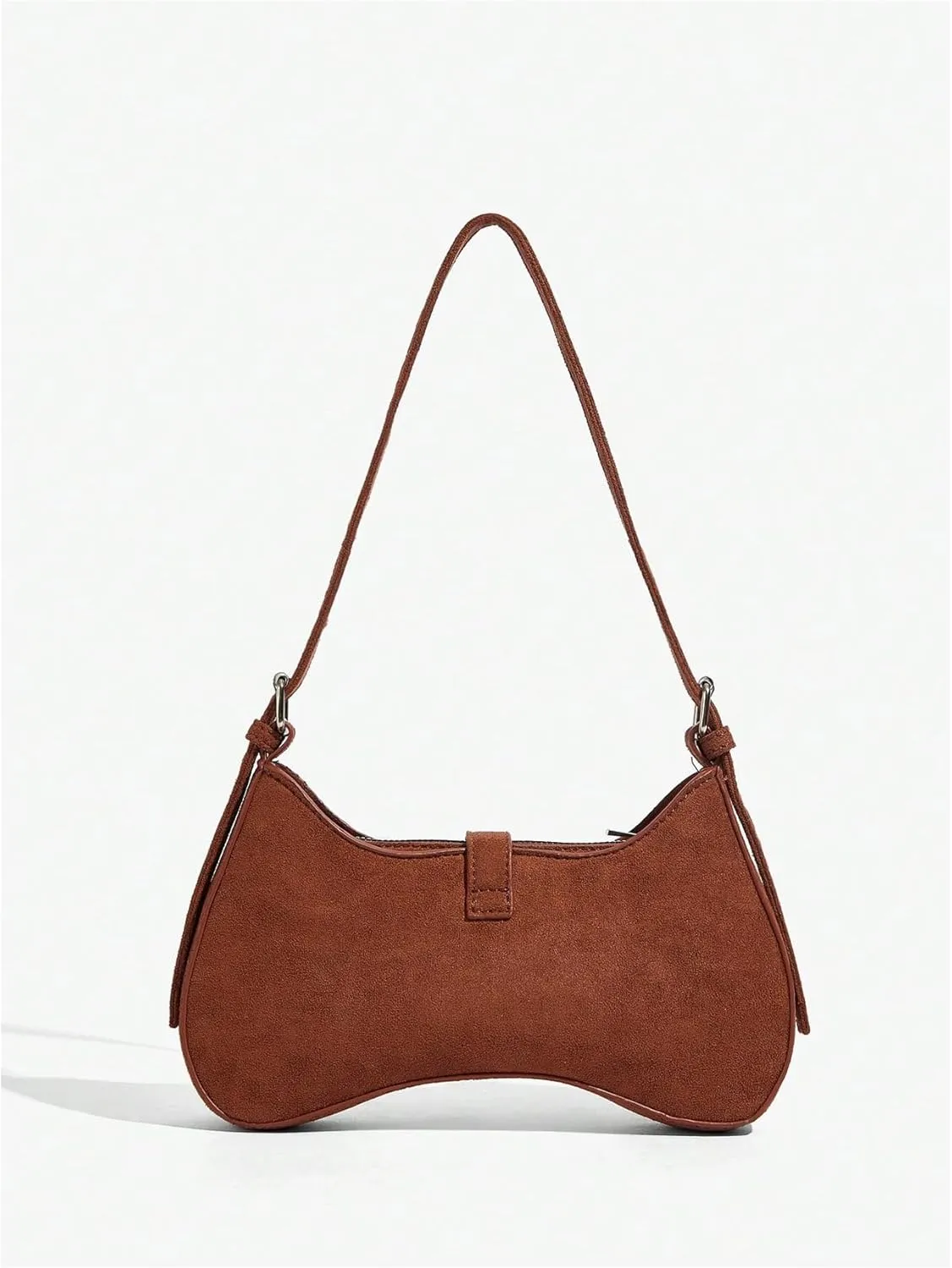 Verdusa Women's Punk Studded PU Leather Handbags Vintage Shoulder Bag Top Handle Underarm Bag