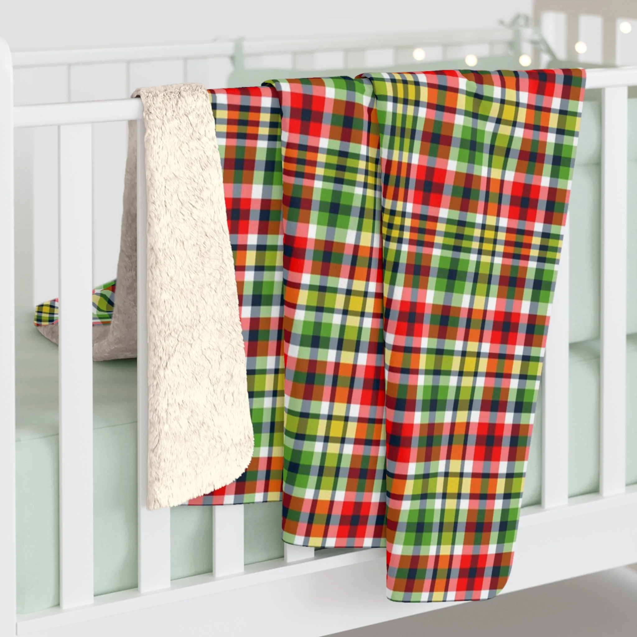 Very Merry Plaid Sherpa Fleece Blanket