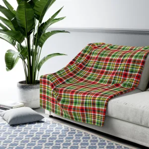 Very Merry Plaid Sherpa Fleece Blanket