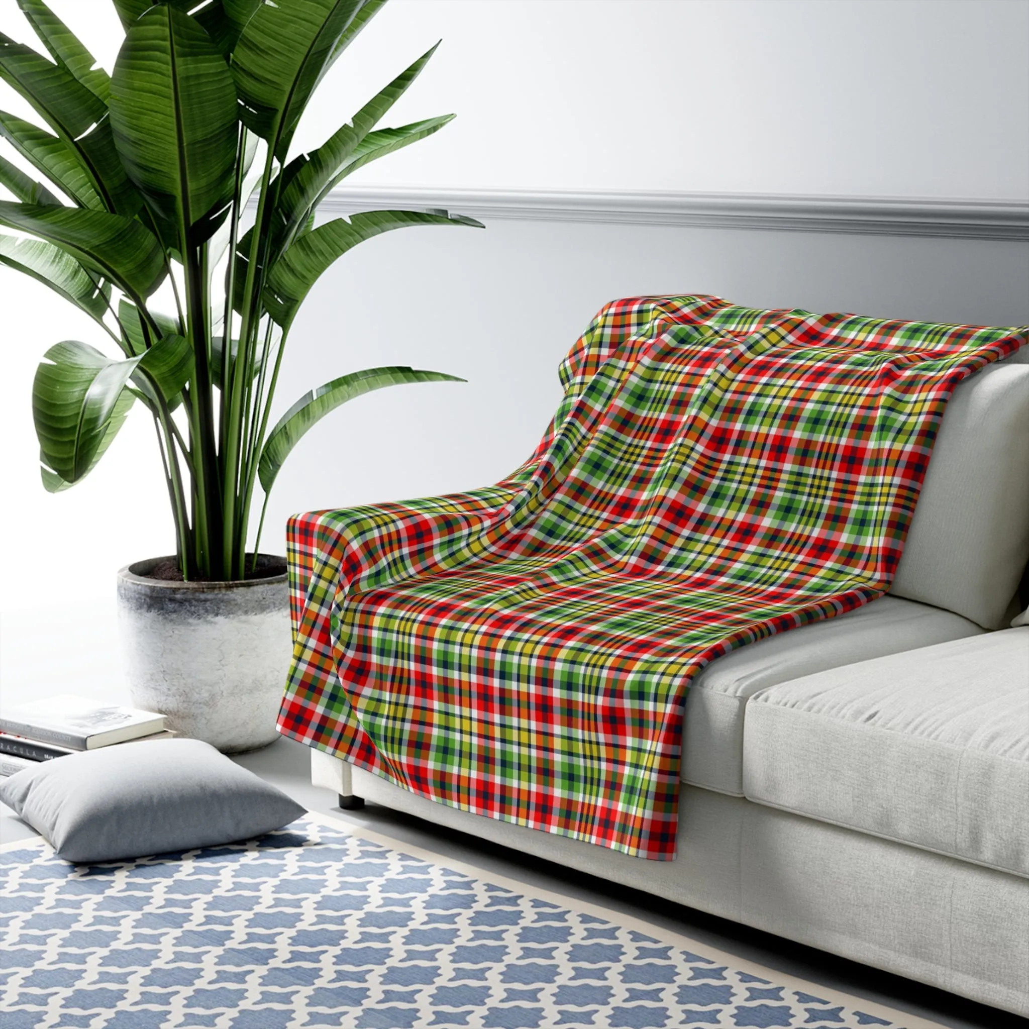 Very Merry Plaid Sherpa Fleece Blanket