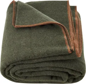 VEVOR Wool Camping Blanket, Large Warm Stadium Blanket, Flame Retardant, Great for Outdoors, Picnics, Hiking, Sports Events, Travel, Car & Bushcraft Survival Kits, 64" x 88", Army Green Wool Blankets
