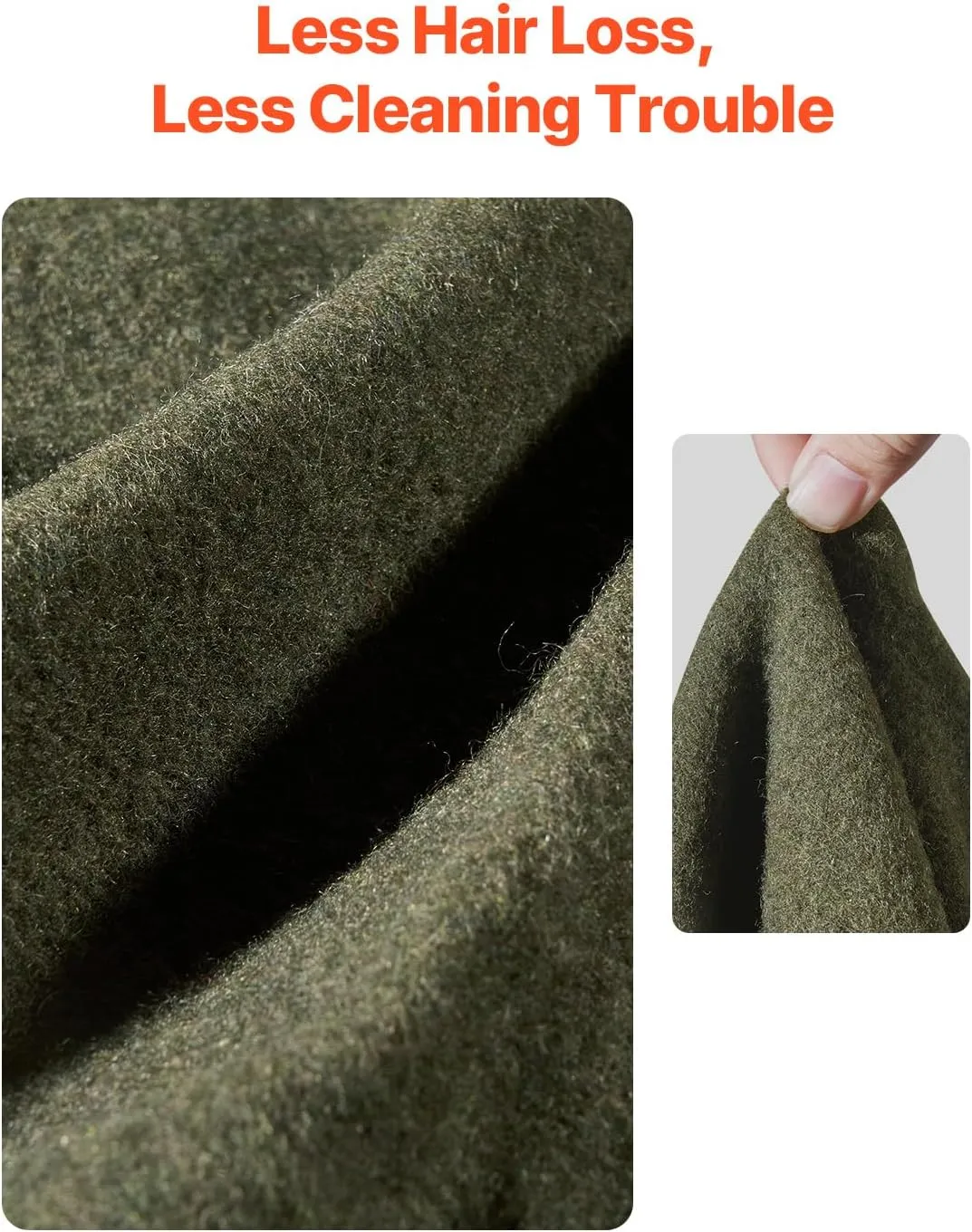 VEVOR Wool Camping Blanket, Large Warm Stadium Blanket, Flame Retardant, Great for Outdoors, Picnics, Hiking, Sports Events, Travel, Car & Bushcraft Survival Kits, 64" x 88", Army Green Wool Blankets