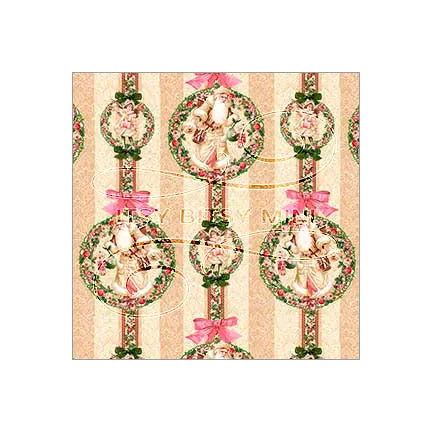 Victorian Christmas - Dollhouse Wallpaper