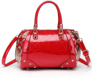 Vintage Shoulder Crossbody with Large Capacity PU leather Satchel Wallet for Work Top Handle Handbag for Women