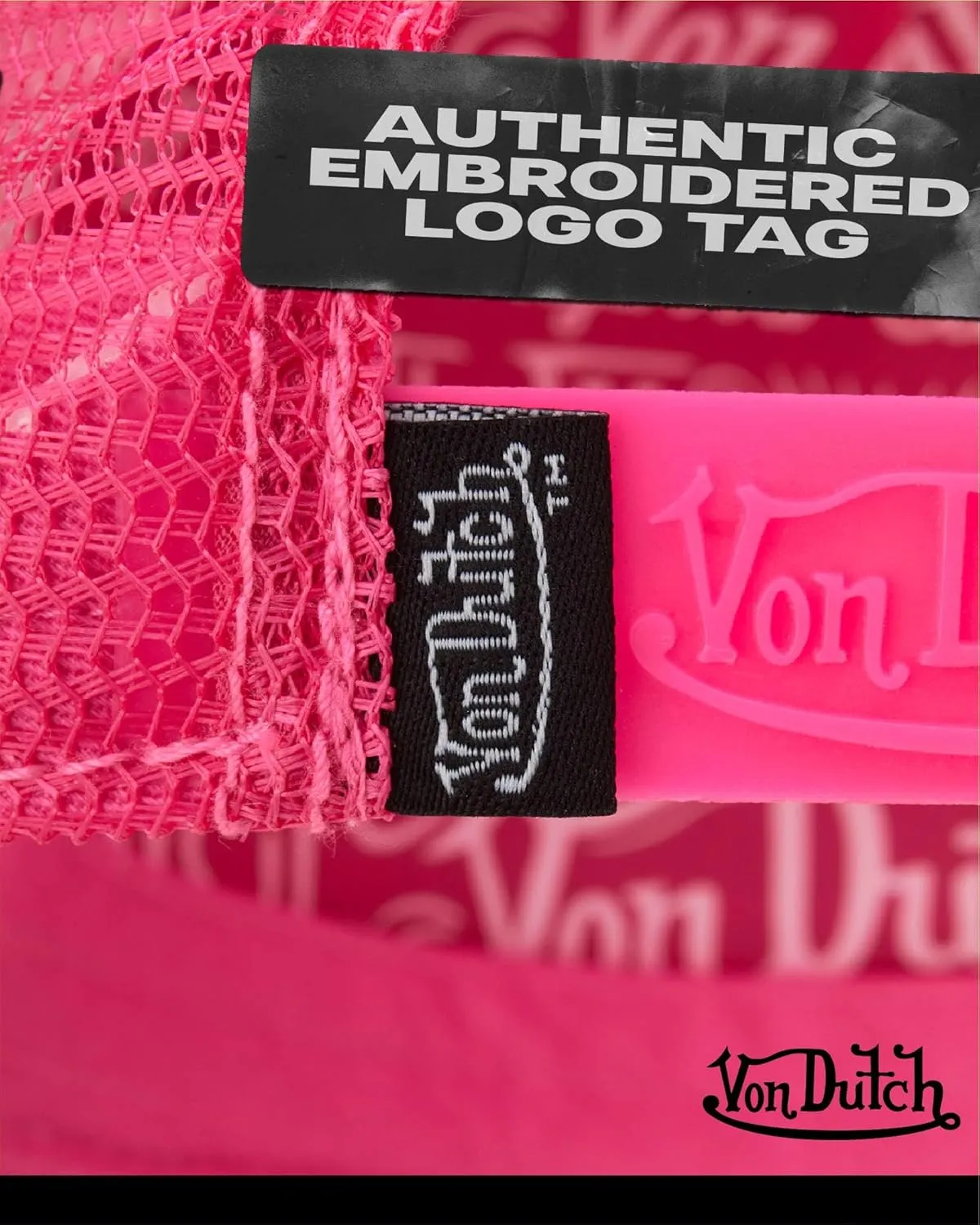 Von Dutch Unisex Trucker Hat - Plush Curved Bill Mesh Back Retro Classic Adjustable Snapback Baseball Cap for Men and Women