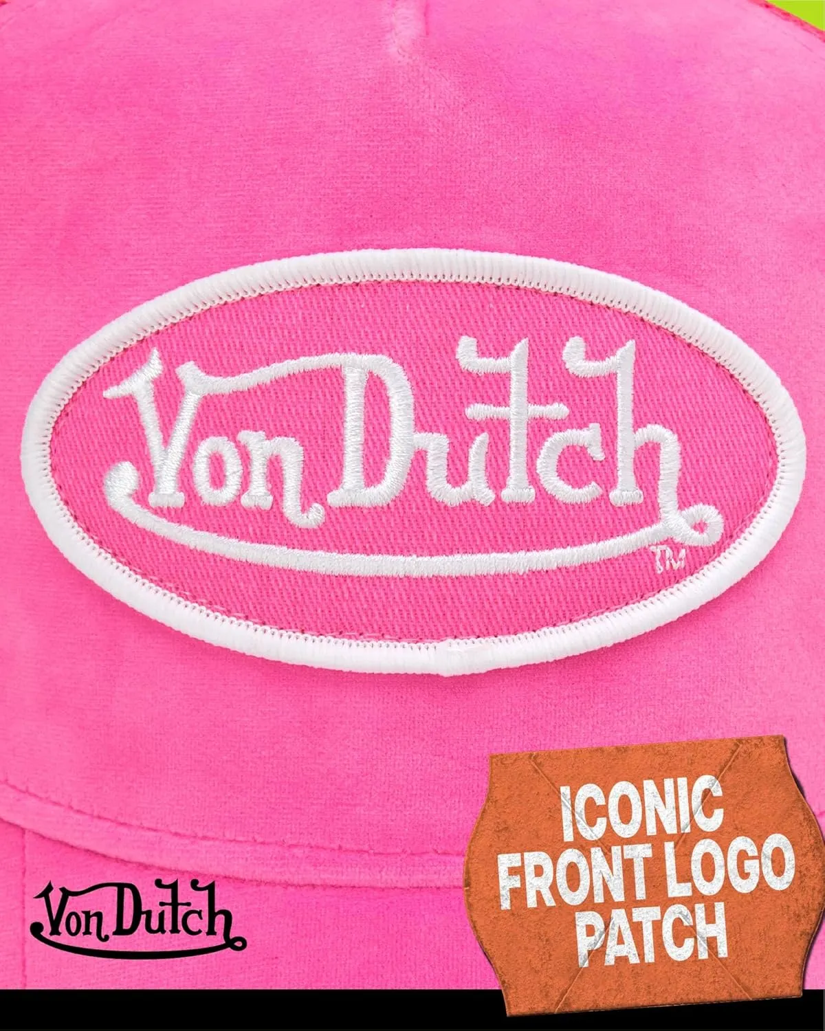 Von Dutch Unisex Trucker Hat - Plush Curved Bill Mesh Back Retro Classic Adjustable Snapback Baseball Cap for Men and Women