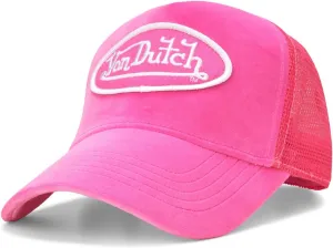 Von Dutch Unisex Trucker Hat - Plush Curved Bill Mesh Back Retro Classic Adjustable Snapback Baseball Cap for Men and Women