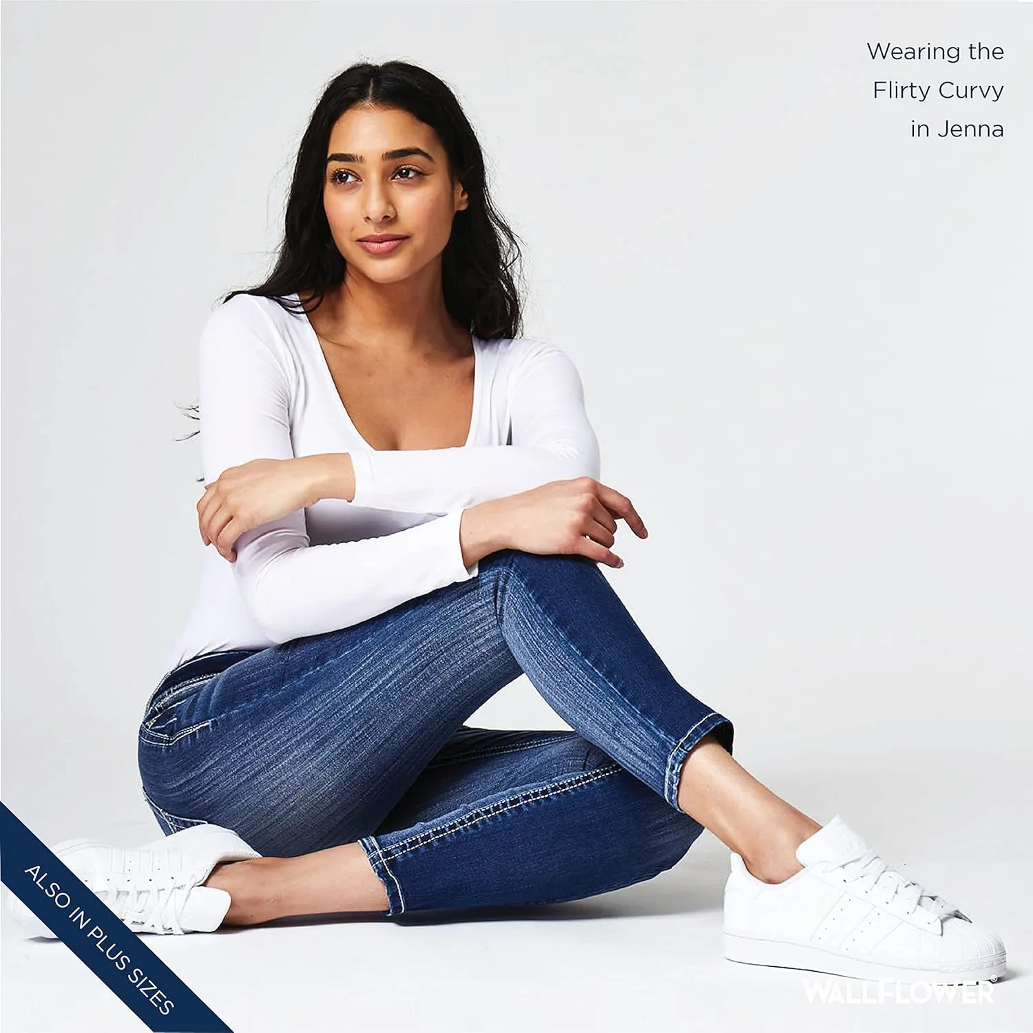 WallFlower Women's Size Flirty Curvy Skinny High Rise Insta Stretch Juniors Jeans (Standard and Plus)