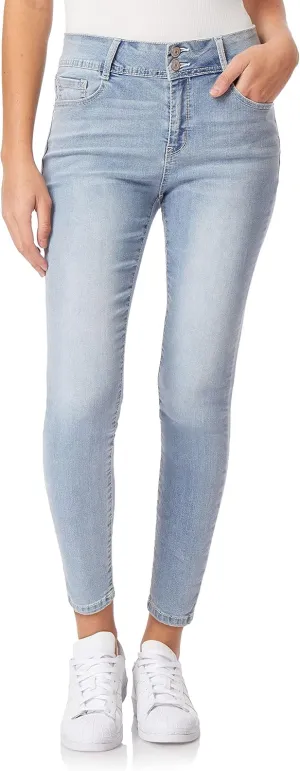 WallFlower Women's Size Flirty Curvy Skinny High Rise Insta Stretch Juniors Jeans (Standard and Plus)