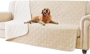 Waterproof and Non-Slip Dog Bed Cover and Pet Blanket Sofa Pet Bed Mat ，car Incontinence Mattress Protectors Furniture Couch Cover for Most Cats Dogs,Pets（52x82-Beige）
