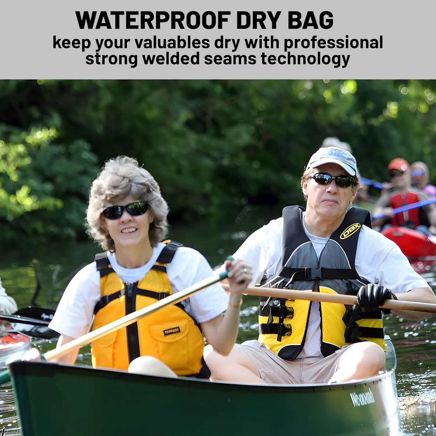 Waterproof Dry Bag,Roll Top Colorful Polka Dot Waterproof Backpack 5L/10L/20L Floating and Lightweight Bags for Kayaking, Boating, Fishing, Swimming and Camping with Waterproof Phone Case