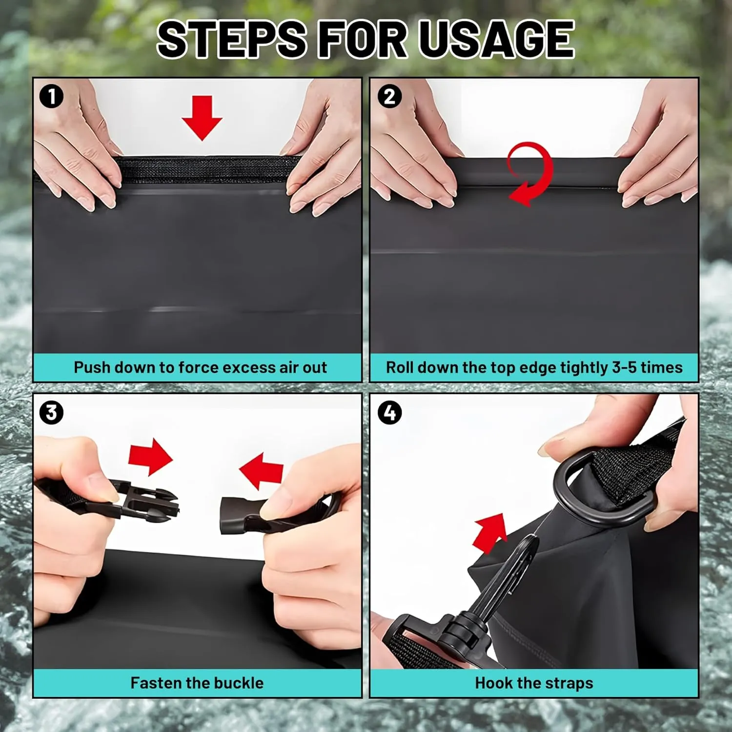 Waterproof Dry Bag,Roll Top Colorful Polka Dot Waterproof Backpack 5L/10L/20L Floating and Lightweight Bags for Kayaking, Boating, Fishing, Swimming and Camping with Waterproof Phone Case